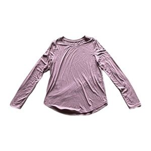 SO Favorite Long Sleeve Crew Neck Light Purple Juniors Medium